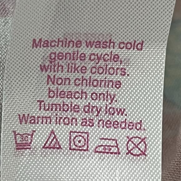 Macbeth Collection by Margaret Josephs Wrap Dress M Bell Sleeve Tropical Floral - Picture 10 of 10